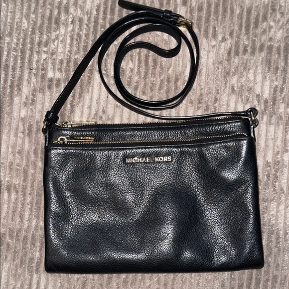 Michael Kors Black Pebbled Leather Crossbody Bag - Picture 1 of 16